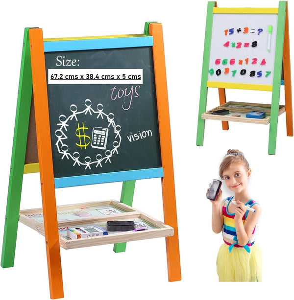 Dubkart Educational toys Kids Educational Wooden Dual Sided Blackboard Size M