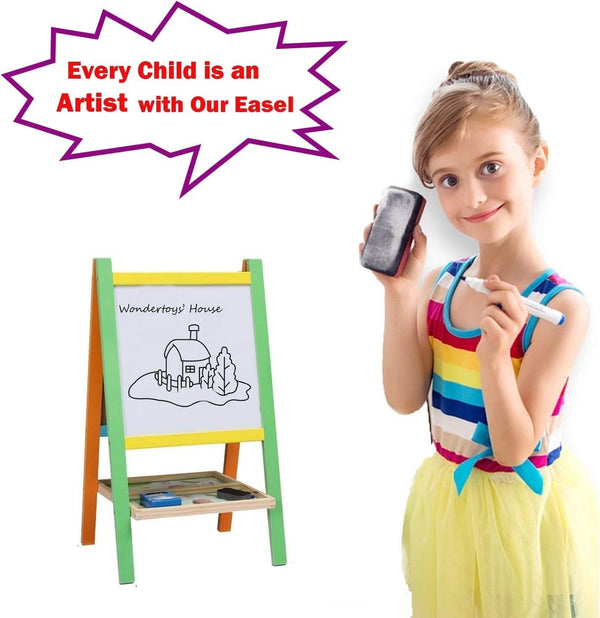 Dubkart Educational toys Kids Educational Wooden Dual Sided Blackboard Size M
