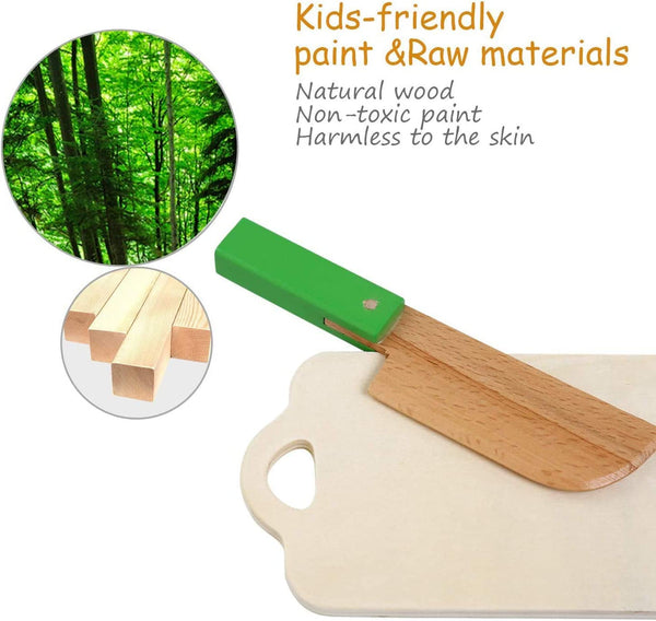 Dubkart Educational toys Kids Wooden Play Vegetables Fruits Food Pretend Play Toys Set