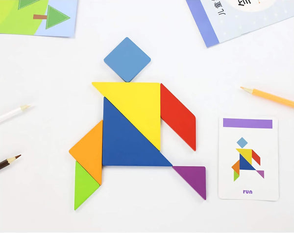 Dubkart Educational toys Tangram Kids Puzzle Early Education Box With 60 Cards (120 Puzzles)