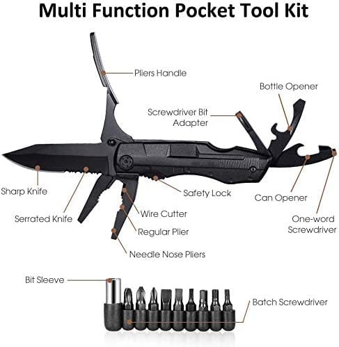 Dubkart Emergency Survival Hunting Foldable Knife Tool Kit