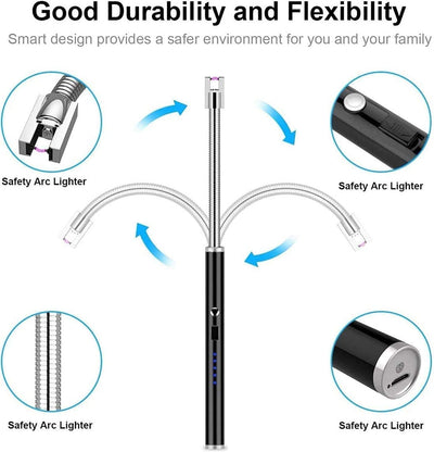 Dubkart Flameless Windproof Electric Arc Lighter USB Charging