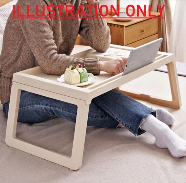 Dubkart Foldable Bed Table Tray Caddy for Food Laptop (Grey)
