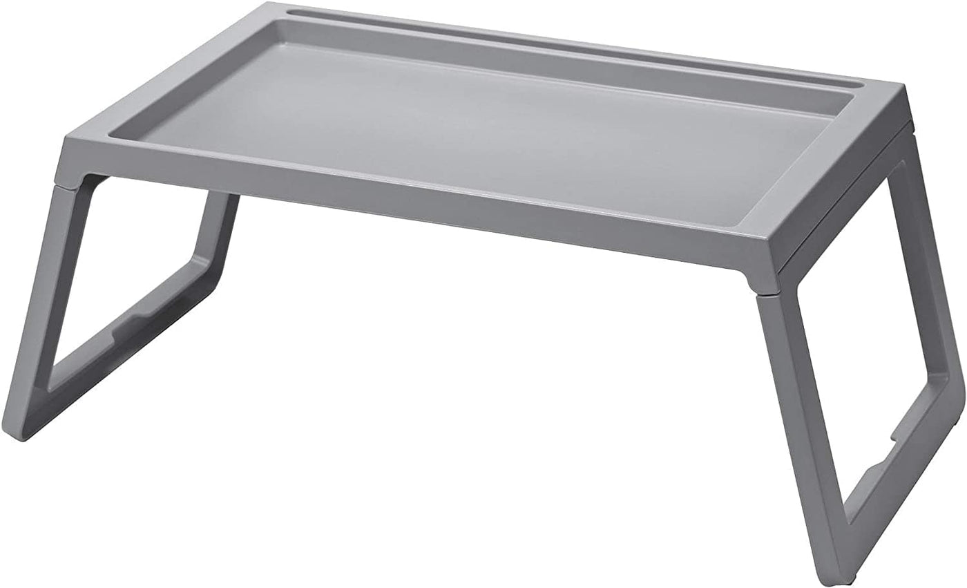 Dubkart Foldable Bed Table Tray Caddy for Food Laptop (Grey)
