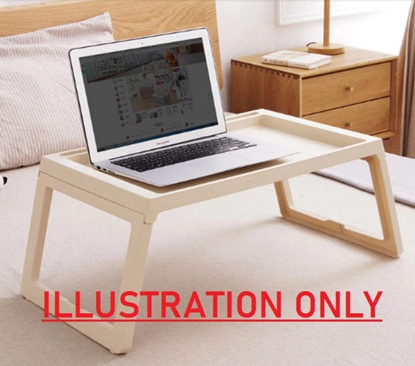 Dubkart Foldable Bed Table Tray Caddy for Food Laptop (Grey)