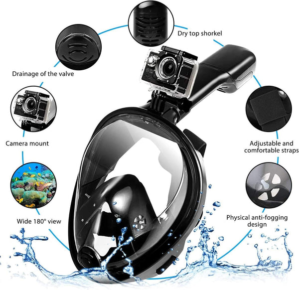 Dubkart Full Face Snorkelling Diving Scuba Mask (Large)