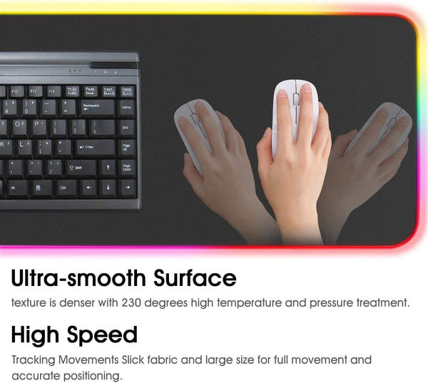 Dubkart Gaming Extra Large RGB LED Lights Gaming Mouse Pad