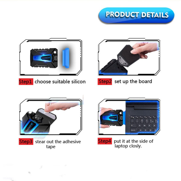 Dubkart Gaming Super Quiet Laptop Cooling Fan