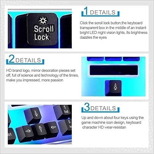 Dubkart Gaming Wired Colorful Backlight Professional Gaming Keyboard & Mouse