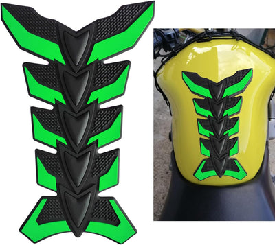 DubKart Green Motorcycle Bike Fuel Tank Pad Sticker 3D Rubber Decal