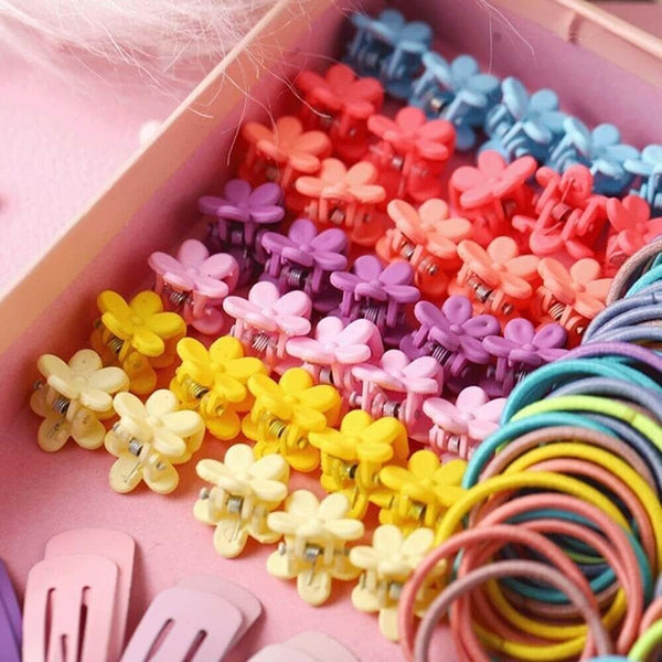 Dubkart Hair accessories 780 PCS Korean Baby Kids Colorful Hair Clip Ties