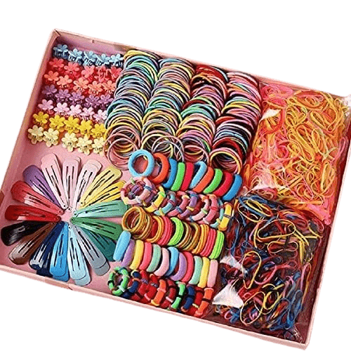 Dubkart Hair accessories 780 PCS Korean Baby Kids Colorful Hair Clip Ties
