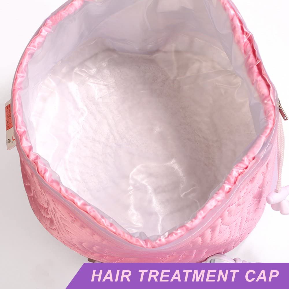 Dubkart Hair Care Electric Thermal Hair Steam Cap Spa Treatment (Pink)