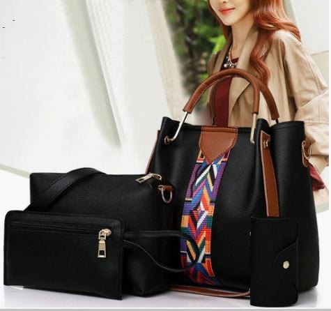 Dubkart Handbags 4 PCS Women Tote Handbag Set Shoulder Crossbody Wallet Purse