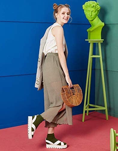 Dubkart Handbags Handmade Summer Bamboo Basket Straw Woven Tote Clutch Bag