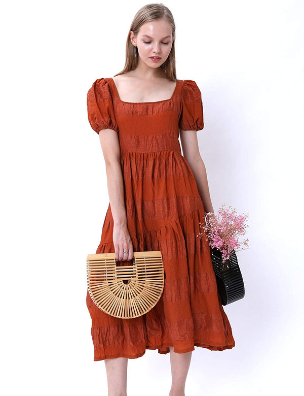 Dubkart Handbags Handmade Summer Bamboo Basket Straw Woven Tote Clutch Bag