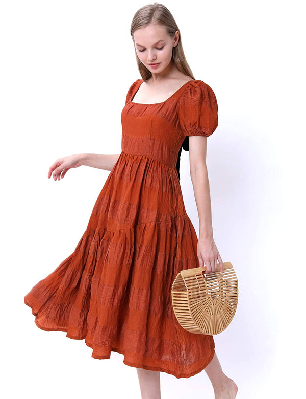 Dubkart Handbags Handmade Summer Bamboo Basket Straw Woven Tote Clutch Bag