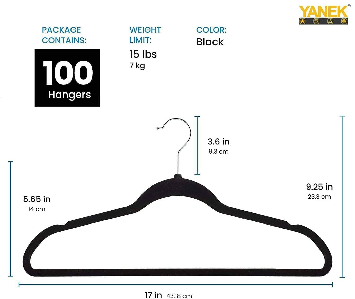 Dubkart Hangers 100 PCS Ultra Thin Non-Slip Velvet Suit Hangers Swivel Hook