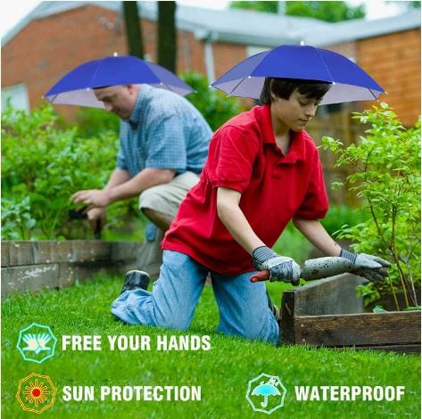 Dubkart Head Mounted Umbrella Hat Foldable