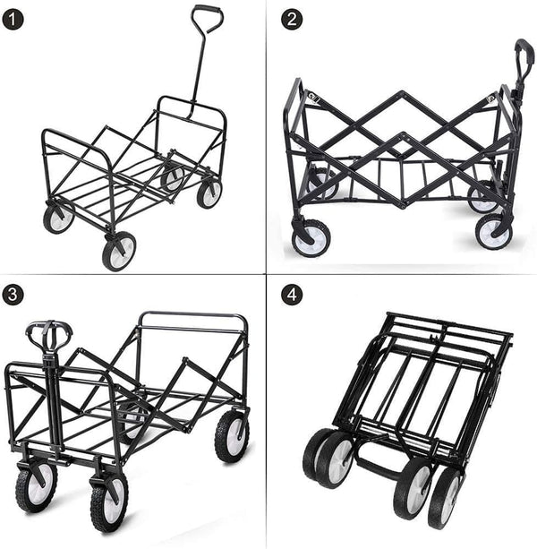 Dubkart Heavy Duty Folding Collapsible Utility Wagon Cart Trolley