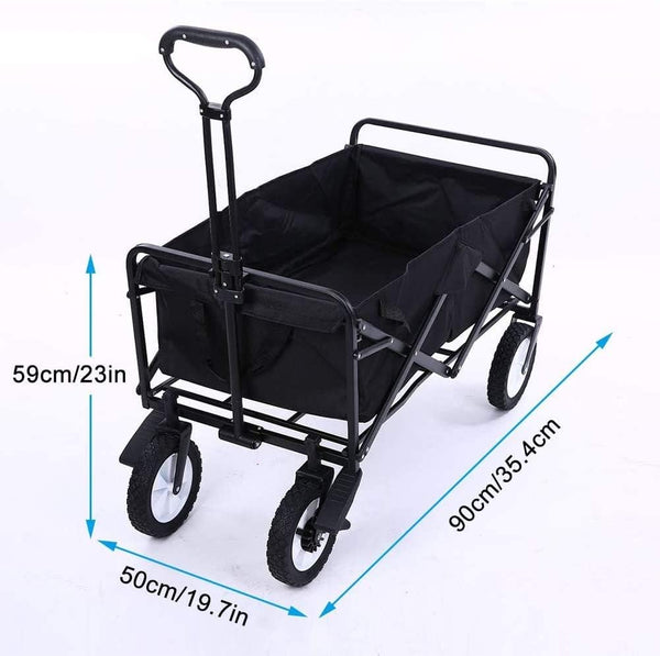 Dubkart Heavy Duty Folding Collapsible Utility Wagon Cart Trolley