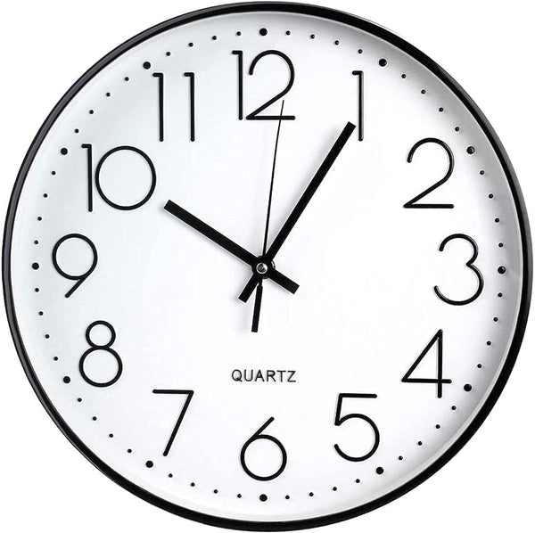 Dubkart Home decor 12 Inch Ultra-Quiet Simple Modern Wall Clock
