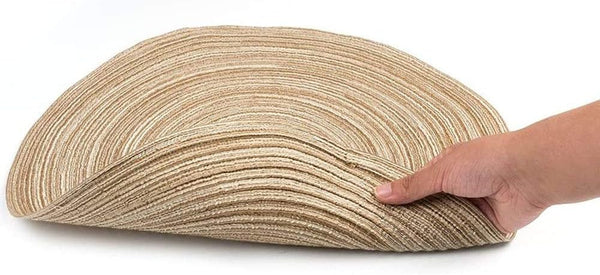 Dubkart Home decor 5 PCS Round Woven Braided Table Mats Set