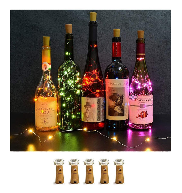 Dubkart Home decor 5 PCS Wine Bottle Cork Wire String Lights