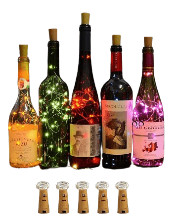 Dubkart Home decor 5 PCS Wine Bottle Cork Wire String Lights