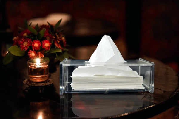 Dubkart Home decor Elegant Clear Transparent Plexiglass Tissue Box