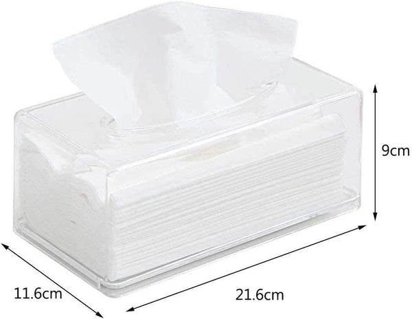 Dubkart Home decor Elegant Clear Transparent Plexiglass Tissue Box