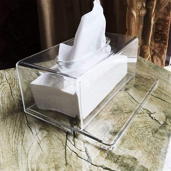 Dubkart Home decor Elegant Clear Transparent Plexiglass Tissue Box