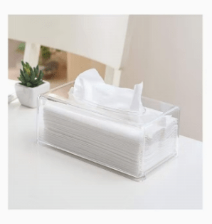 Dubkart Home decor Elegant Clear Transparent Plexiglass Tissue Box