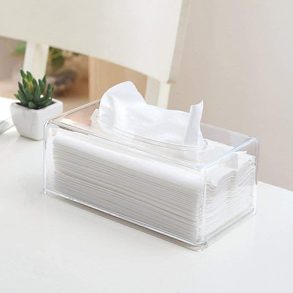 Dubkart Home decor Elegant Clear Transparent Plexiglass Tissue Box