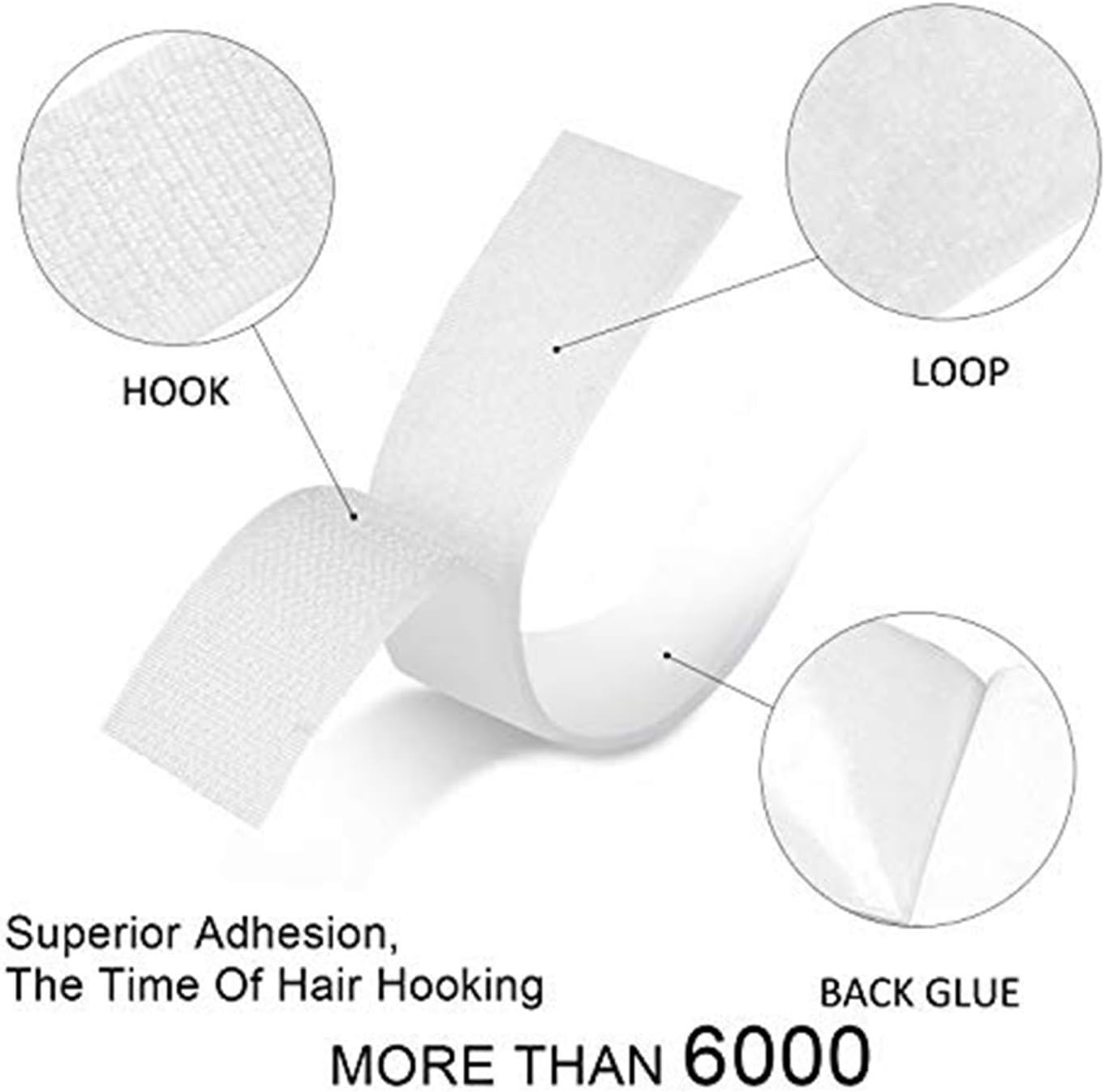 Dubkart Hook & Loop Velcro Self Adhesive Sticky Strip Tape