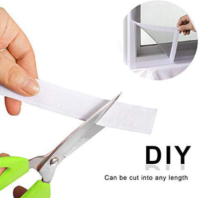 Dubkart Hook & Loop Velcro Self Adhesive Sticky Strip Tape
