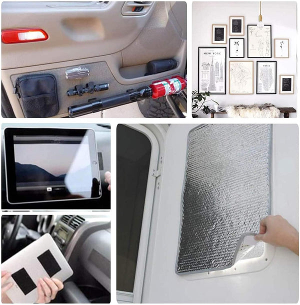 Dubkart Hook & Loop Velcro Self Adhesive Sticky Strip Tape