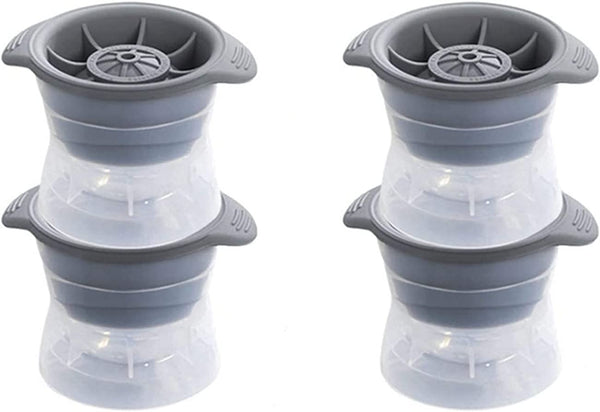 Dubkart Ice moulds 4 PCS Sphere Ice Cube Silicone Mold Cocktail Whiskey Drinks