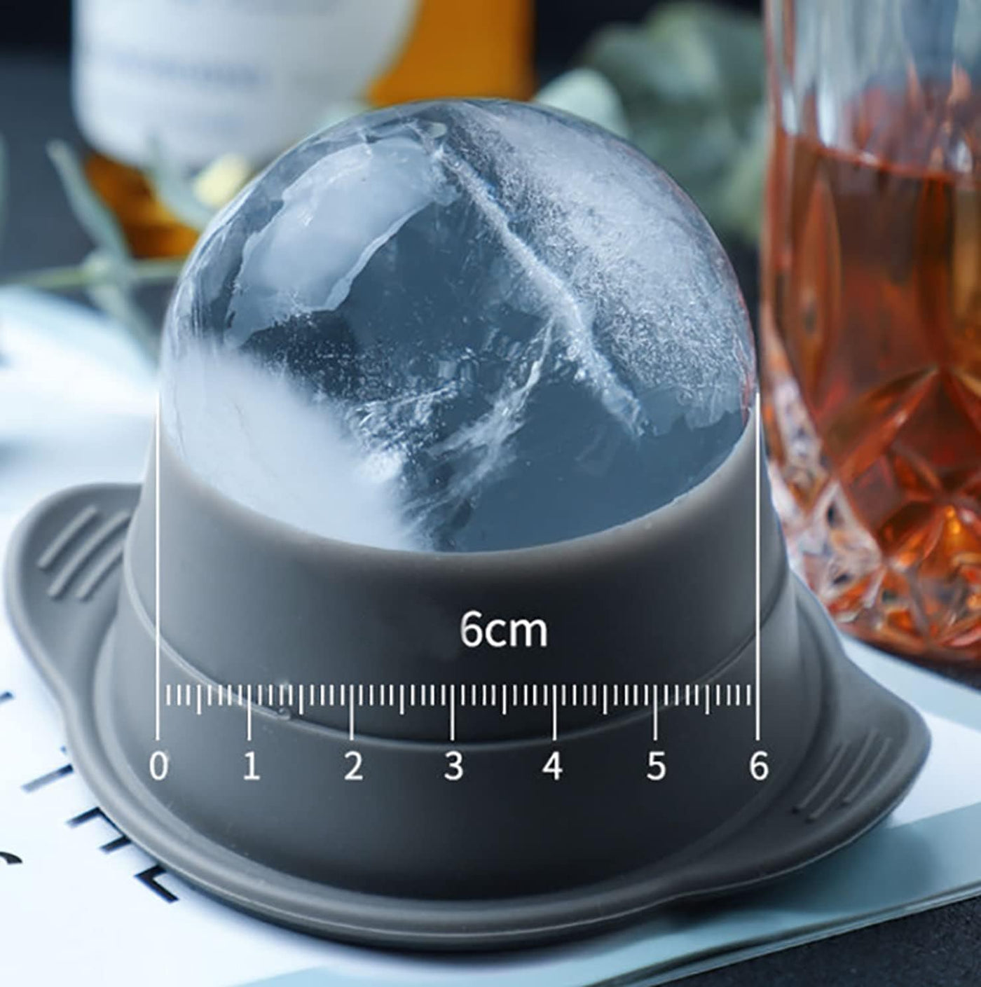 Dubkart Ice moulds 4 PCS Sphere Ice Cube Silicone Mold Cocktail Whiskey Drinks