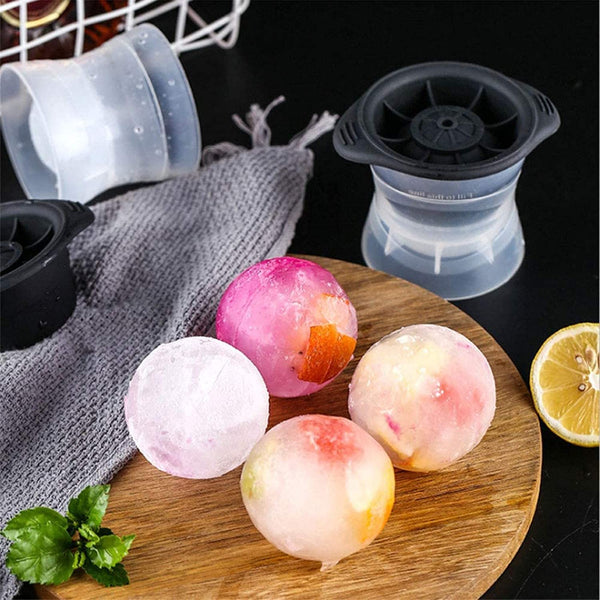Dubkart Ice moulds 4 PCS Sphere Ice Cube Silicone Mold Cocktail Whiskey Drinks