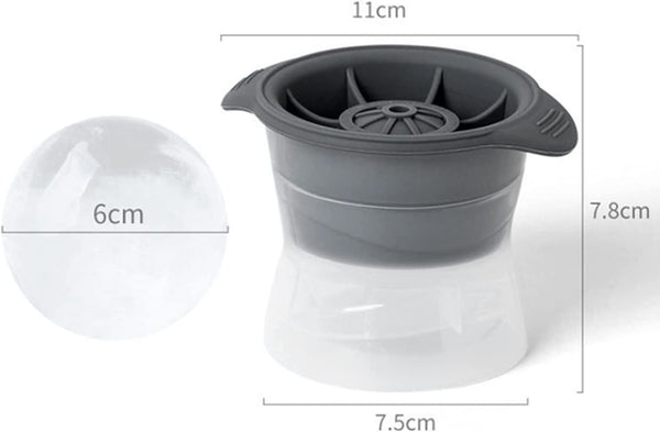 Dubkart Ice moulds 4 PCS Sphere Ice Cube Silicone Mold Cocktail Whiskey Drinks