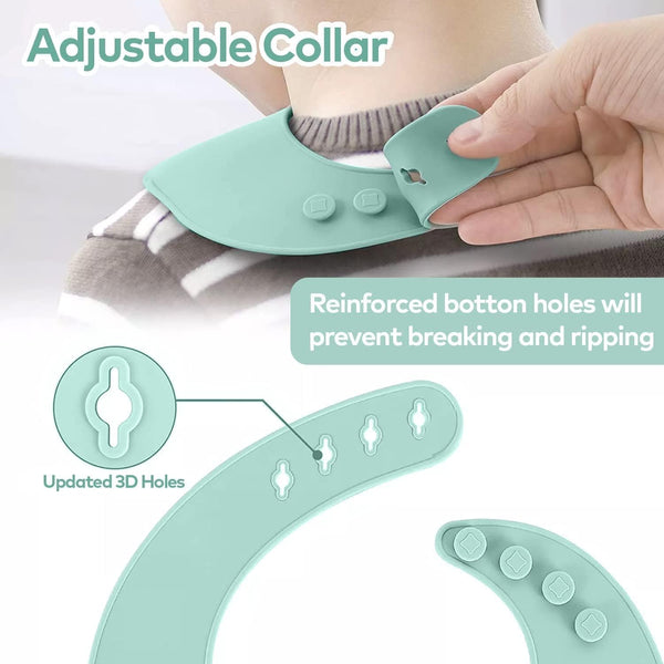 DubKart Infant Care 7 PCS Baby Self Feeding Set Silicone Led Weaning (Green)