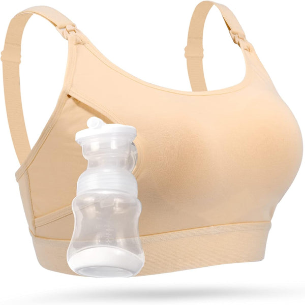 Dubkart Infant Care Momcozy Hands Free Breastfeeding Pumping Bra (Skin, X Large)