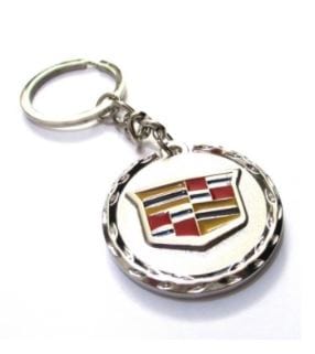 Dubkart Key chains Cadillac Emblem Logo Keychain Pendant Key Ring Zinc Chrome