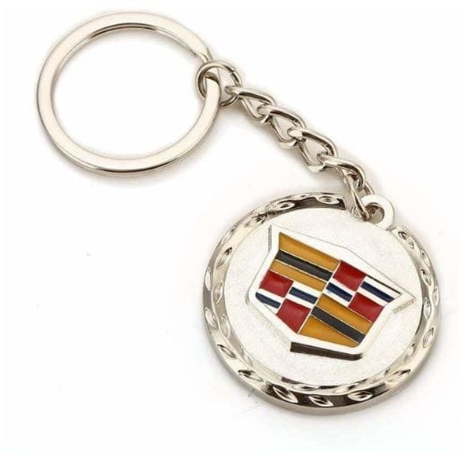 Dubkart Key chains Cadillac Emblem Logo Keychain Pendant Key Ring Zinc Chrome