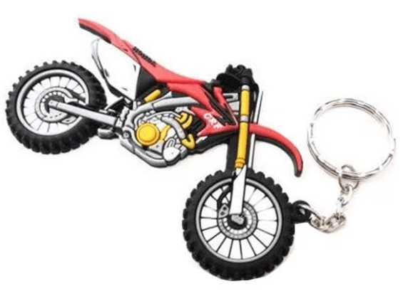 Dubkart Key chains Honda CRF Logo Handlebar Scratch Safe Rubber Keychain Key Ring