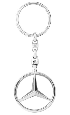 Dubkart Key chains Mercedes Emblem Logo Pendant Keychain Key Ring Zinc Chrome