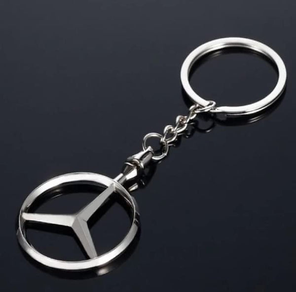Dubkart Key chains Mercedes Emblem Logo Pendant Keychain Key Ring Zinc Chrome