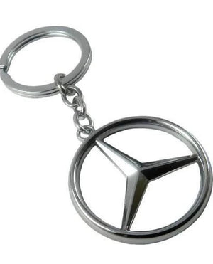 Dubkart Key chains Mercedes Emblem Logo Pendant Keychain Key Ring Zinc Chrome