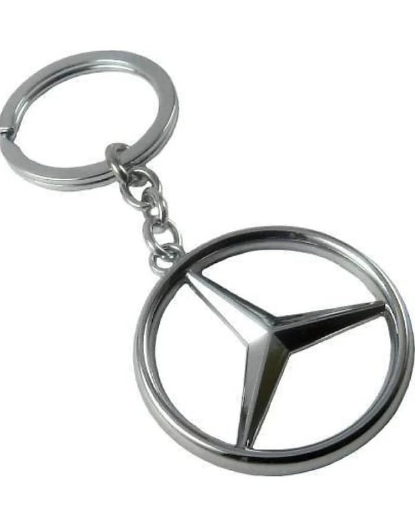 Dubkart Key chains Mercedes Emblem Logo Pendant Keychain Key Ring Zinc Chrome